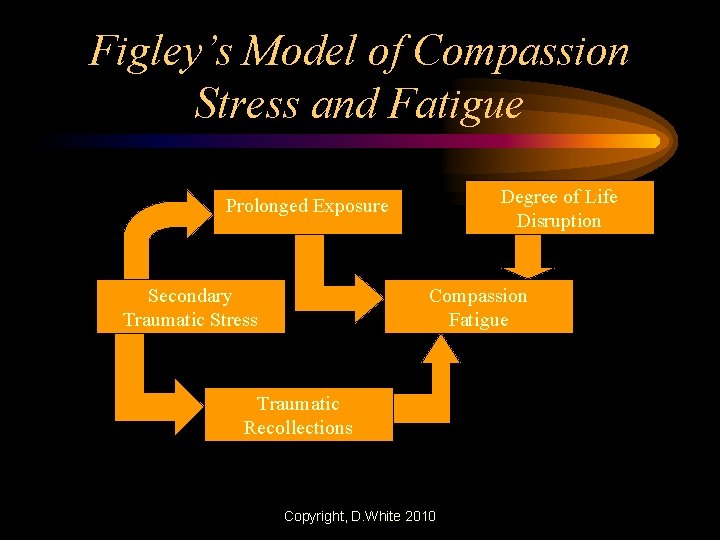 Figley’s Model of Compassion Stress and Fatigue Degree of Life Disruption Prolonged Exposure Secondary