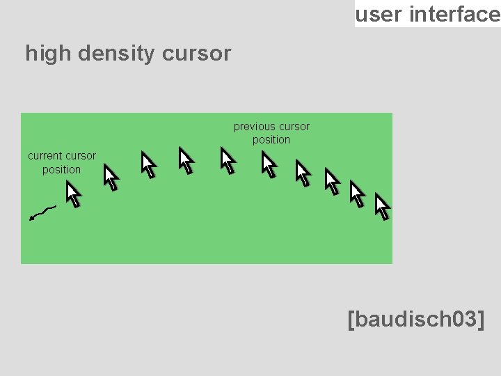 user interface high density cursor previous cursor position current cursor position [baudisch 03] 