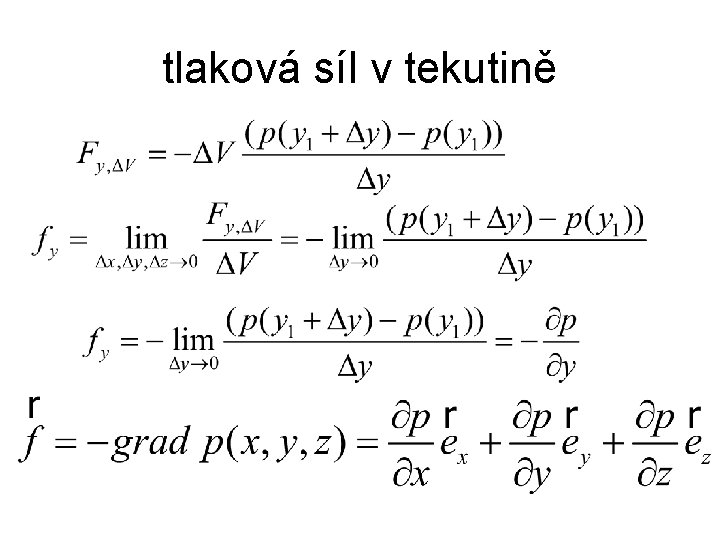 tlaková síl v tekutině 