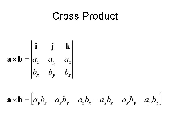 Cross Product 