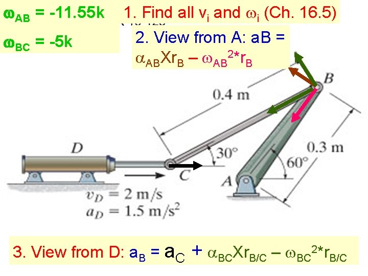 w. AB = -11. 55 k w. BC = -5 k 1. Find all