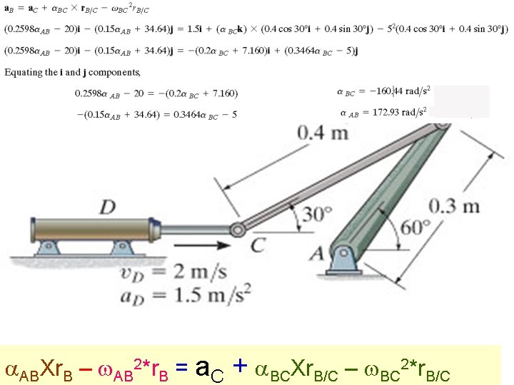 a. ABXr. B – w. AB 2*r. B = a. C + a. BCXr.