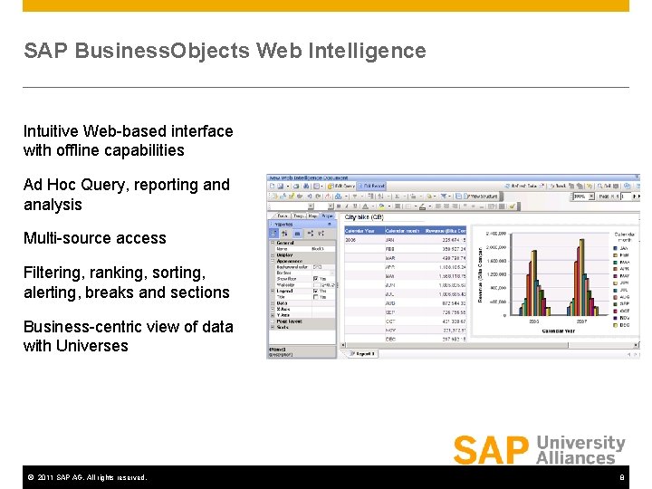 SAP Business. Objects Web Intelligence Intuitive Web-based interface with offline capabilities Ad Hoc Query, SAP Business. Objects Web Intelligence Intuitive Web-based interface with offline capabilities Ad Hoc Query,