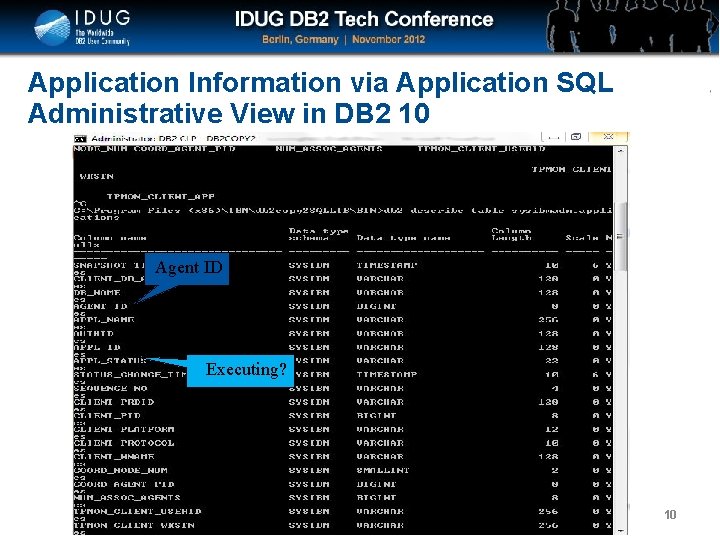 Click to edit Master title style Application Information via Application SQL Administrative View in