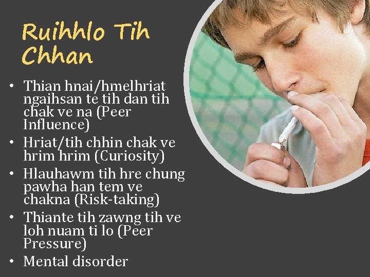 Ruihhlo Tih Chhan • Thian hnai/hmelhriat ngaihsan te tih dan tih chak ve na