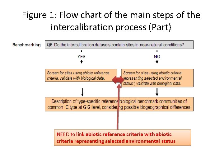 Figure 1: Flow chart of the main steps of the intercalibration process (Part) NEED