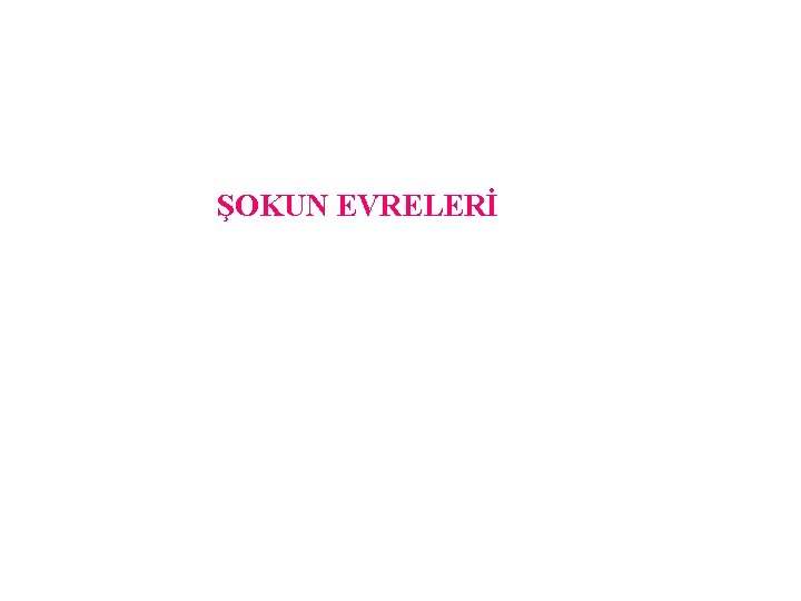 ŞOKUN EVRELERİ 