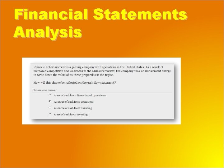 Financial Statements Analysis 