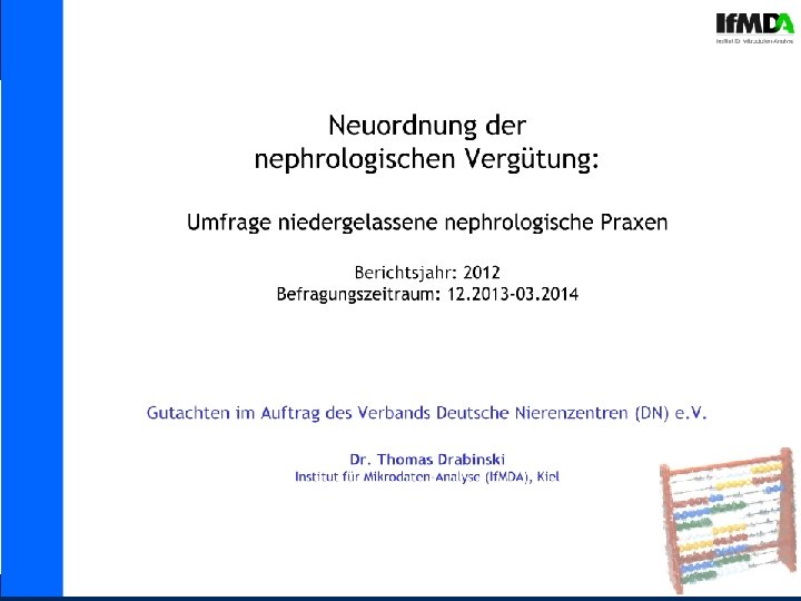 Auszug Drabinski 20. Gesundheits- und sozialpolitisches Forum zur Nierenersatztherapie in Deutschland, 23. – 24.