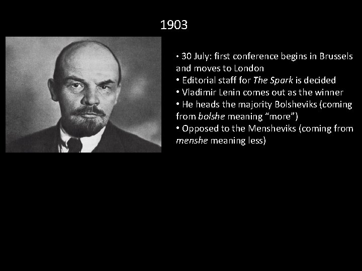 1903 • 30 July: first conference begins in Brussels and moves to London •