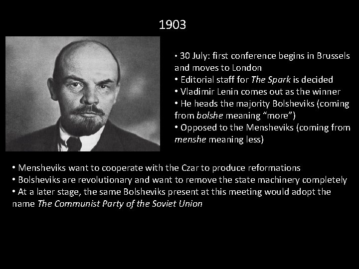 1903 • 30 July: first conference begins in Brussels and moves to London •