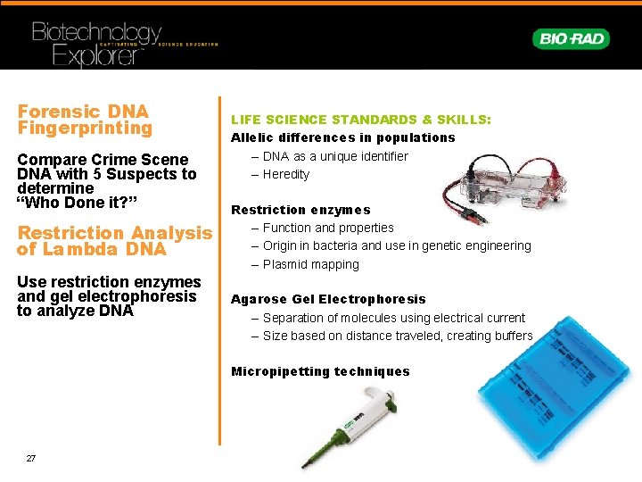 Forensic DNA Fingerprinting Compare Crime Scene DNA with 5 Suspects to determine “Who Done