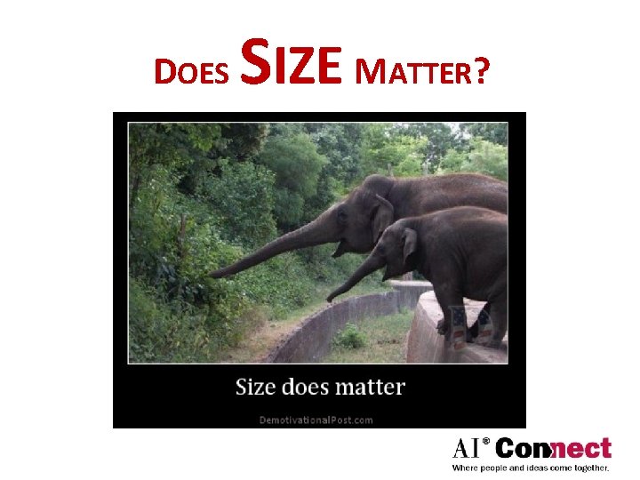 DOES SIZE MATTER? 