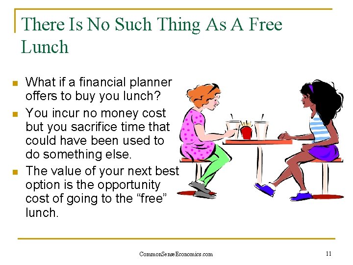 There Is No Such Thing As A Free Lunch n n n What if