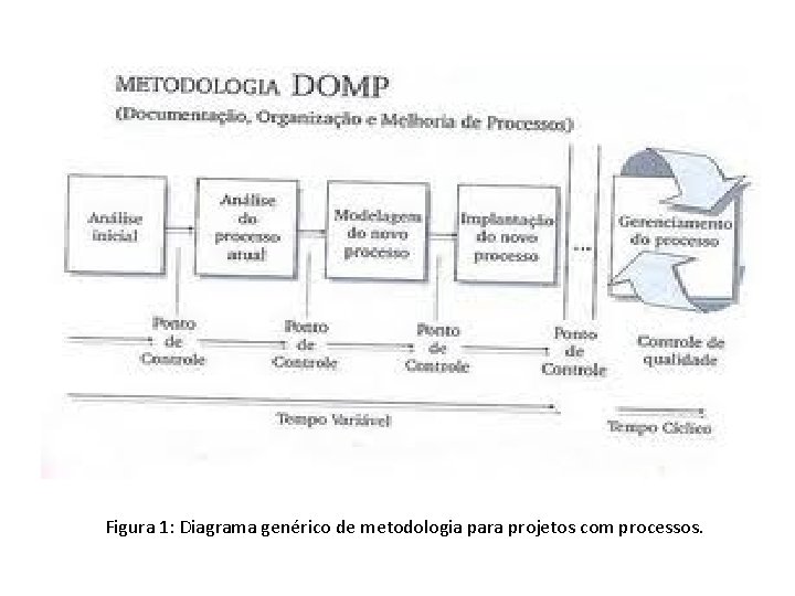 Figura 1: Diagrama genérico de metodologia para projetos com processos. 