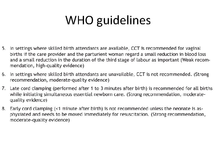 WHO guidelines 