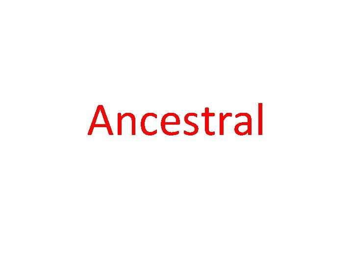 Ancestral 