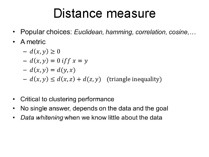 Distance measure • 