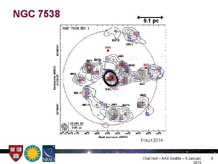 NGC 7538 0. 1 pc Frau+2014 Chat Hull – AAS Seattle – 5 January
