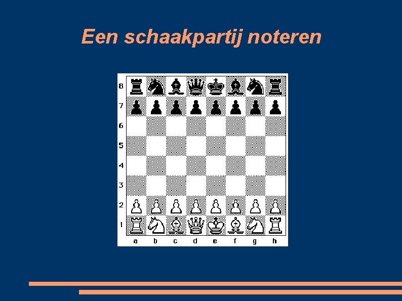 Een schaakpartij noteren 