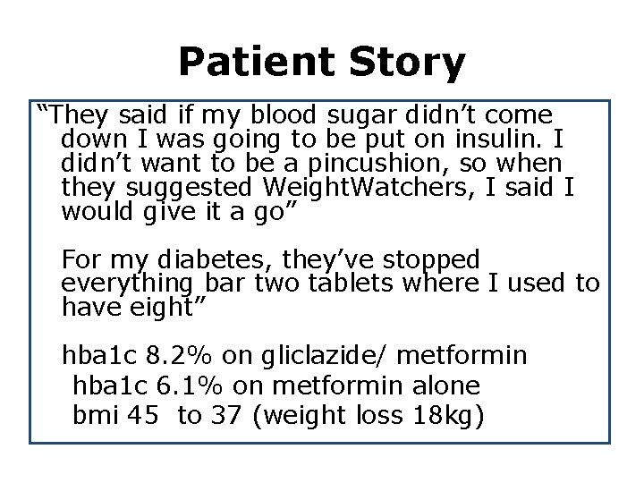 Patient Story “They said if my blood sugar didn’t come down I was going