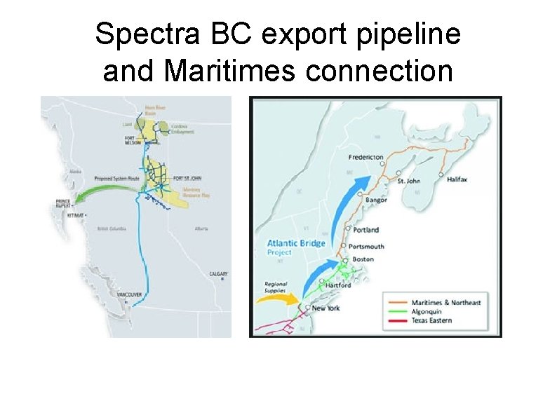 Spectra BC export pipeline and Maritimes connection 