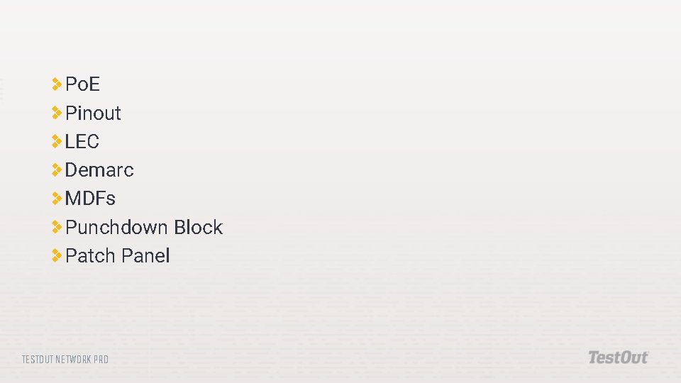 Po. E Pinout LEC Demarc MDFs Punchdown Block Patch Panel TESTOUT NETWORK PRO 