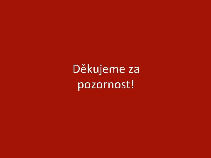 Děkujeme za pozornost! 