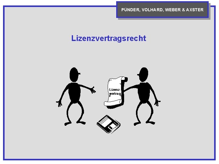 PÜNDER, VOLHARD, WEBER & AXSTER Lizenzvertragsrecht Lizenzvertrag 