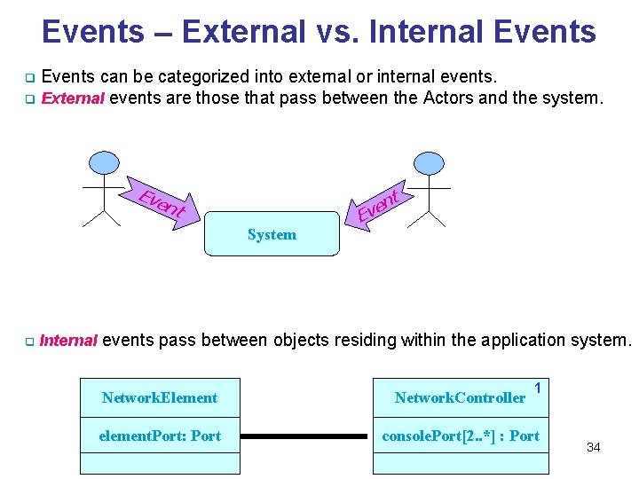 Events – External vs. Internal Events q Events can be categorized into external or Events – External vs. Internal Events q Events can be categorized into external or