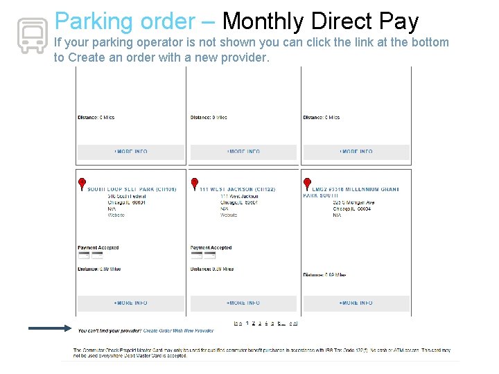 Parking order – Monthly Direct Pay If your parking operator is not shown you