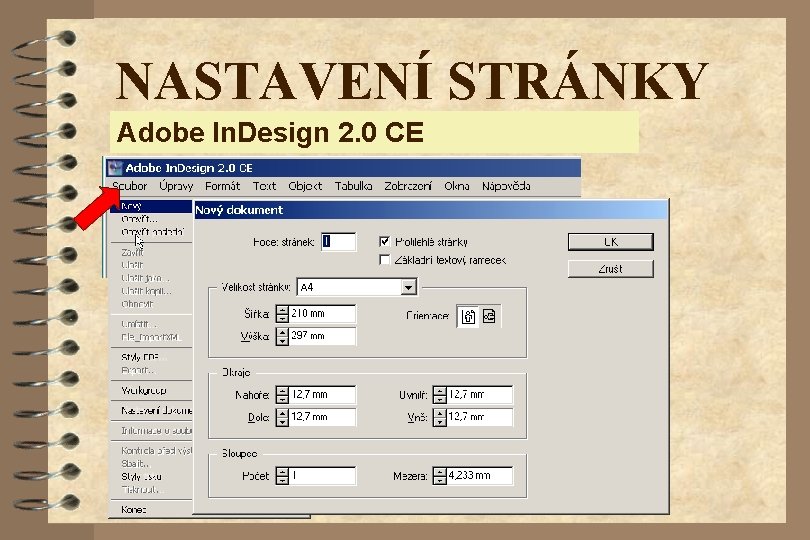 NASTAVENÍ STRÁNKY Adobe In. Design 2. 0 CE 