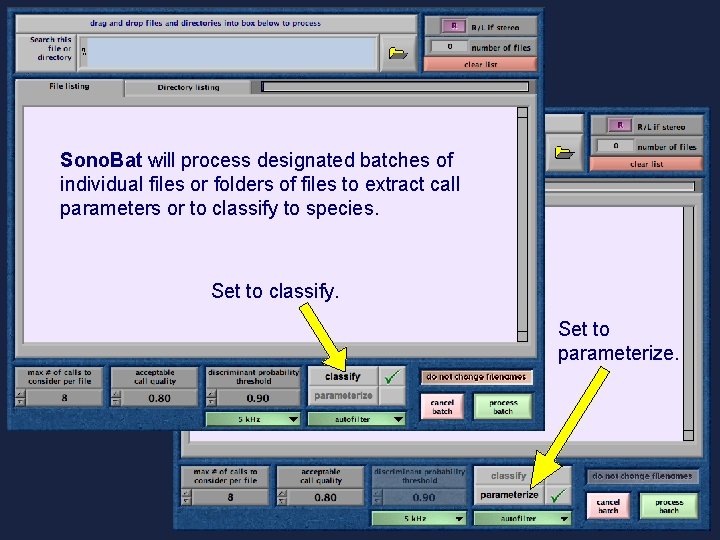 Sono. Bat will process designated batches of individual files or folders of files to