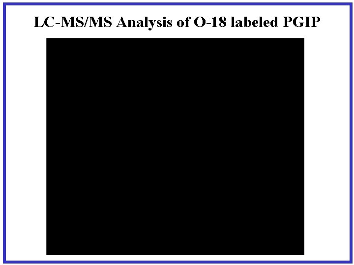 LC-MS/MS Analysis of O-18 labeled PGIP 
