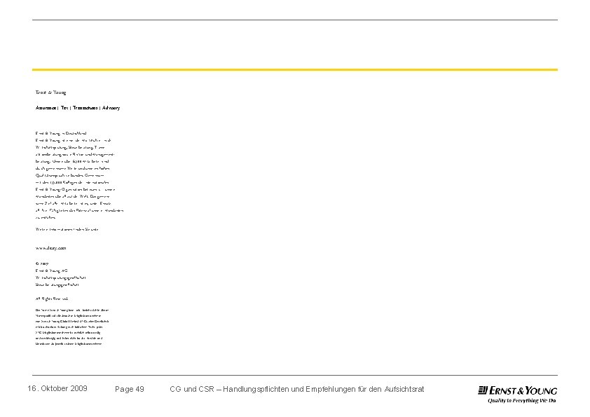 Ernst & Young Assurance | Tax | Transactions | Advisory Ernst & Young in