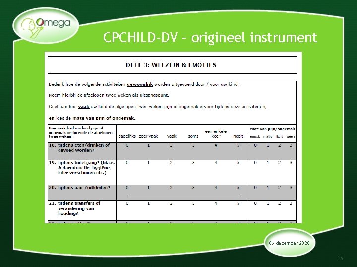 CPCHILD-DV – origineel instrument 06 december 2020 15 