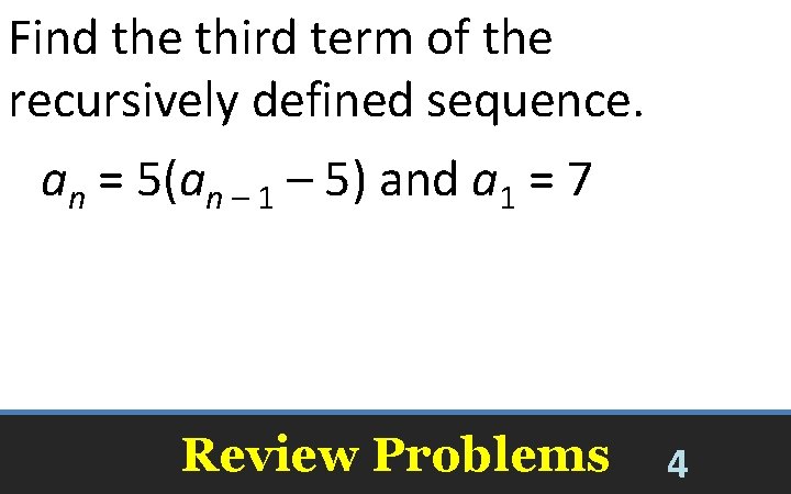 Unit 8 Sequences Series and Probability Review Problems