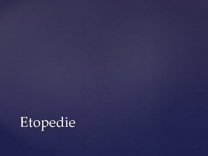 Etopedie 