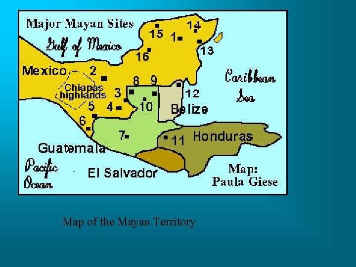 Map of the Mayan Territory 