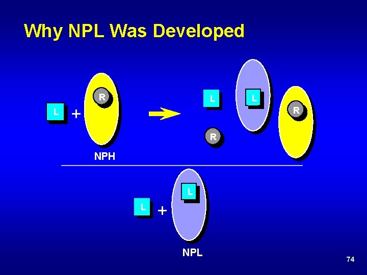 Why NPL Was Developed R L L + L R R NPH L L