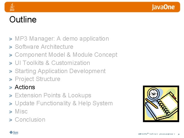 Outline MP 3 Manager: A demo application Software Architecture Component Model & Module Concept