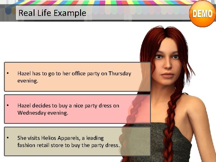 Real Life Example • Hazel has to go to her office party on Thursday