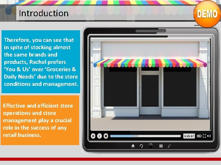 Introduction Therefore, you can see that in spite of stocking almost the same brands