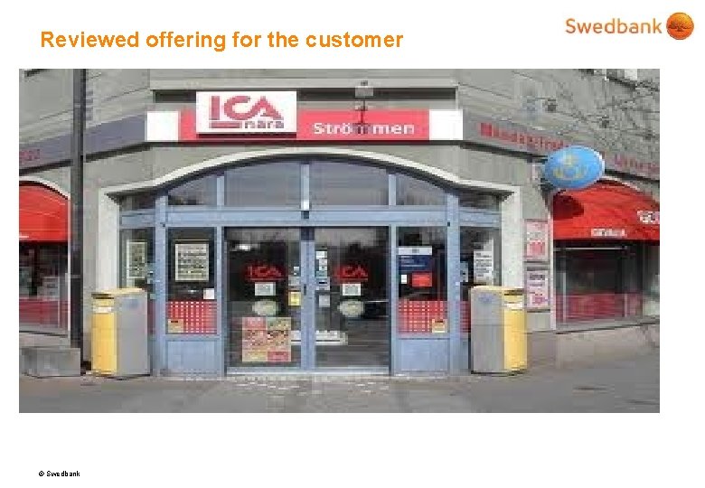 Reviewed offering for the customer © Swedbank 