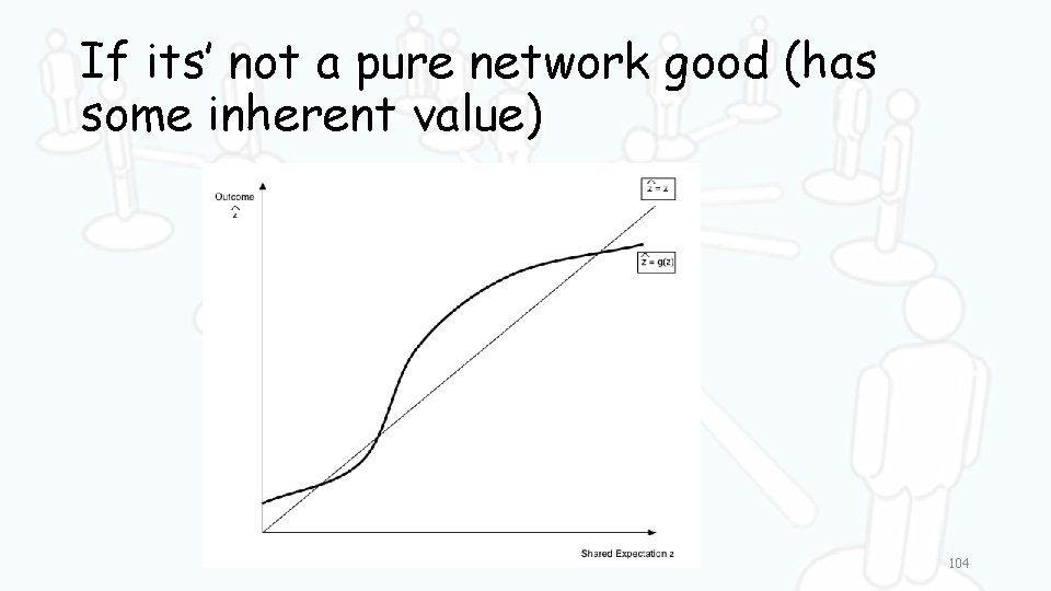 If its’ not a pure network good (has some inherent value) 104 