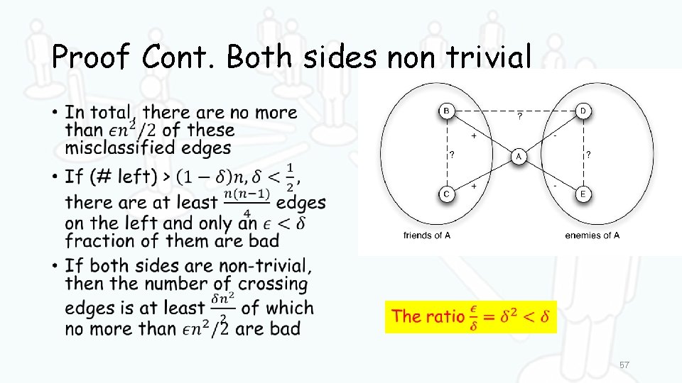 Proof Cont. Both sides non trivial • 57 