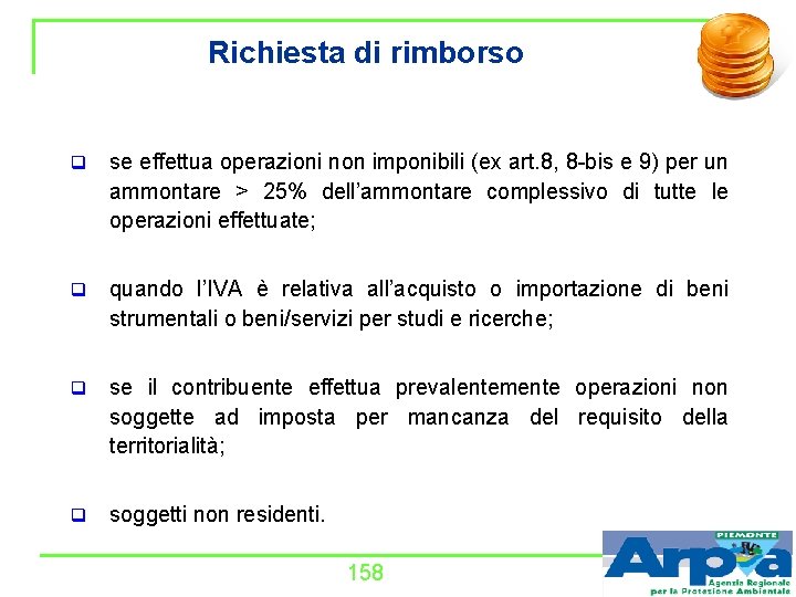 Richiesta di rimborso q se effettua operazioni non imponibili (ex art. 8, 8 -bis