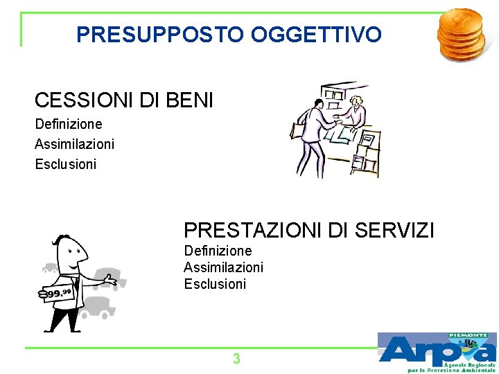 PRESUPPOSTO OGGETTIVO CESSIONI DI BENI Definizione Assimilazioni Esclusioni PRESTAZIONI DI SERVIZI Definizione Assimilazioni Esclusioni