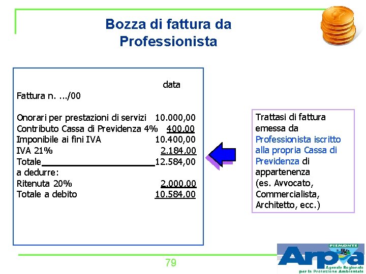 Bozza di fattura da Professionista Fattura n. . /00 data Onorari per prestazioni di