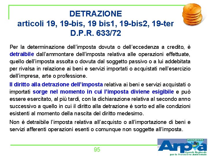 DETRAZIONE articoli 19, 19 -bis, 19 bis 1, 19 -bis 2, 19 -ter D.